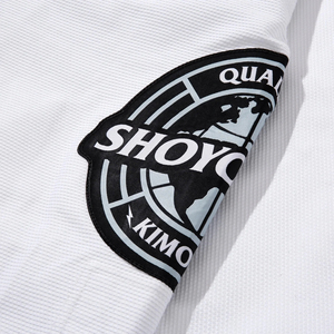 Uniforme de Jiu Jitsu Blanco para BJJ Brasileño, Personalizable con Logotipo Frontal, 480g, Transpirable, de Secado Rápido, 100% Algodón, Tejido Perla - Product Image 6