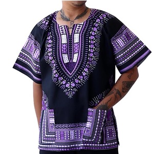 Chemises Dashiki africaines grandes tailles, style traditionnel, motif batik, imprimé floral, chemises Dashiki modestes afghanes par ROYAL SPORTS - Product Image 2