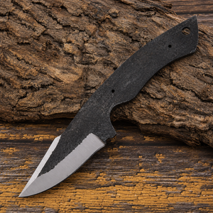 Kit de fabrication de couteau de chasse à lame droite en acier au carbone 1095 forgé à la main de haute qualité, pour bricolage extérieur OEM - Product Image 1
