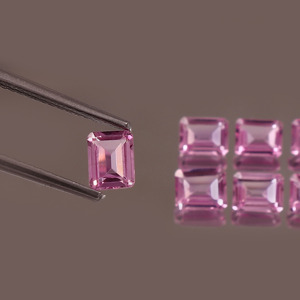 Zafiro Rosa Cultivado en Laboratorio, Corte Octogonal de 2x3mm, Facetado, Calibrado, Piedra Suelta Certificada para Joyería, Venta al Por Mayor - Product Image 2