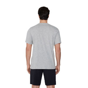 Fashionable Casual <b>Men</b> Two Piece Set Solid Breathable Cotton <b>Short</b> Sleeve Tee Matching <b>Shorts</b> for Leisure <b>Lounge</b> or Fitness - Product Image 3
