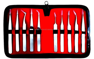 WORLD PRECISION SURGICAL Juego de 10 Pinzas de Precisión para Relojero, Kit de Instrumentos Manuales de Acero Inoxidable para Fisura Labial/Palatina - Product Image 2