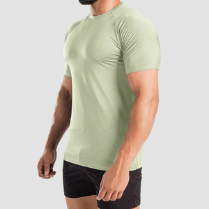 Camisetas de Jersey al por Mayor con Logotipo Personalizado para Hombre, Cuello Redondo, Manga Corta, Corte Ajustado, Transpirables, Ecológicas, Ligeras y de Secado Rápido - Product Image 2
