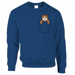 Sudadera Divertida con Diseño de Gato en el Bolsillo, Idea de Regalo Original para Amantes de las Mascotas, Sudadera con Capucha y Cierre de Cremallera, 100% Algodón Felpa, Sudadera de Invierno para Hombre - Product Image 6
