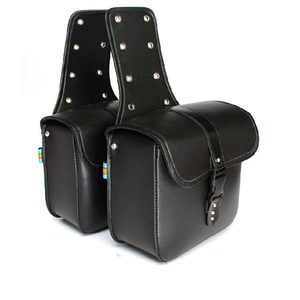 Sacs de selle de moto du fabricant en coton, nylon et polyester, sacoche latérale à outils, couleur personnalisée, sacoche à outils confortable pour la taille, fermeture à bouton-pression - Product Image 3