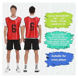 Sports Pinnies Numbered Practice Vest Pennies for Soccer Basketball <b>Training</b> Jersey <b>Bibs</b> Set Youth and Adult Teams Breathable - Product Image 4