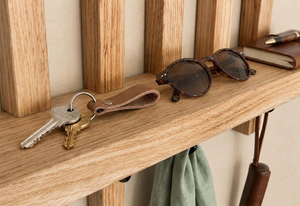 Wooden <b>Wall</b> Mounted <b>Key</b> <b>Holder</b> with Shelf and Hooks Modern Entryway Organizer <b>Key</b> Rack Rustic Home <b>Wall</b> Storage Decor - Product Image 5