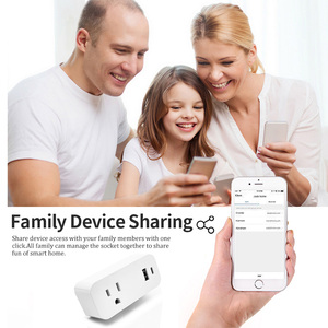 US Smart WiFi <b>Socket</b> 16A <b>Universal</b> Power Plug Outlet With USB Port for Home Automation - Product Image 6