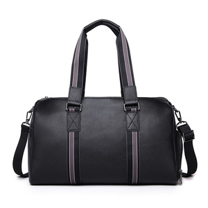 Unisex PU Duffle Bag Rectangular Shape Double Handle Zipper Closure <b>Water</b> Resistant 20-36L Capacity Travel Use - Product Image 1