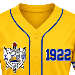 Camiseta de béisbol personalizada Sigma Gamma Rho para mujer, camisa atlética griega de hermandad con botones delanteros y manga corta, ropa al por mayor - Product Image 3
