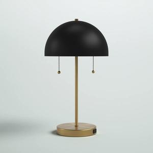 Lámpara de Mesa de Latón Dorado de Diseño con Base de Mármol y Pantalla de Tela para Decoración del Hogar - Product Image 5