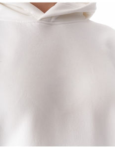 Sweat-shirt à capuche surdimensionné pour femme, en coton épais 100% French Terry, avec poche avant, personnalisable en gros, marque privée OEM - Product Image 5