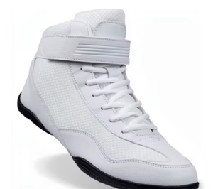Zapatos de Lucha Libre Personalizados de PU Blanco para Hombre, Calzado de Combate con Cordones para Entrenamiento en Gimnasio y Levantamiento de Pesas, Colores y Tallas Personalizables, para Todas las Estaciones - Product Image 5
