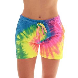 2025 ropa de dormir deportiva para mujer, ropa de gimnasio para correr y salir a la puerta, activa Tie Dye Sweat Short - Product Image 1