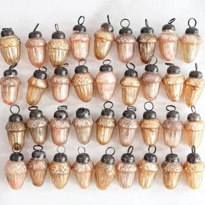 เครื่องประดับคริสต์มาสแก้วสีเขียว งานฝีมือวินเทจ รูปทรงลูกบอล - Product Image 6