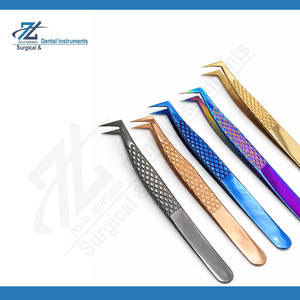 Pinces à cils professionnelles en acier inoxydable, type L, avec une prise en main parfaite, poignée confortable, logo personnalisable, emballage - Product Image 3