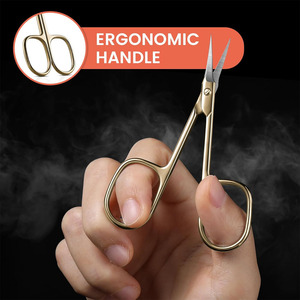 Ciseaux à cuticules de précision en acier inoxydable, pointe incurvée extra-affûtée, ciseaux de manucure beauté - Product Image 6