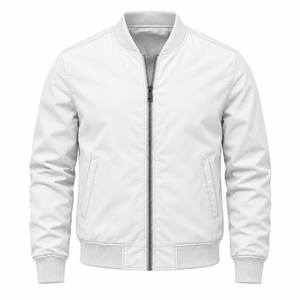 Custom Designed Stylish <b>Black</b> Bomber Jackets for Boys Winter Stand Color Fancy Flight Jackets with Pattern Decoration - Product Image 2