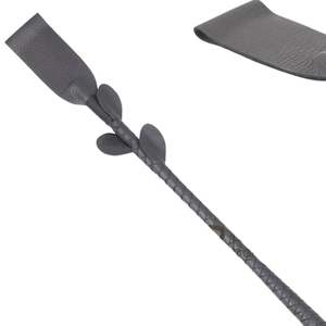 Látigo de cuero genuino de vaca con mango trenzado para la muñeca - Product Image 4