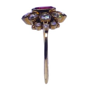 Gemvanity R991 Plaqué Or 14K Luxe Tibétain Bouddhiste Classique Sertissage Canal Taille Brillant Tourmaline Diamant Unisexe - Product Image 4