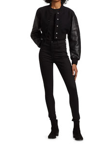 Chaqueta Varsity para Mujer, Elegante y con la Mejor Variedad, Manga Larga, Corte Corto, Cuello Alto, Acolchada, Abrigo Cálido - Product Image 4