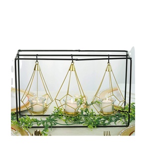 เชิงเทียนโลหะ,เชิงเทียนโลหะสำหรับตกแต่งผนังแบบสร้างสรรค์สีดำสำหรับตกแต่งวางไว้ตรงกลางสำหรับงานเลี้ยงวันเกิด - Product Image 1