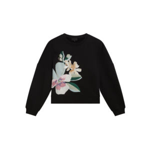 Sweat-shirt à col rond en molleton de coton à manches longues imprimé sur mesure pour femmes, sweat-shirt personnalisé, sweat-shirts - Product Image 5