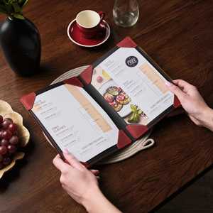 Porta Menús de Cuero Genuino Premium, Carpeta para Menús de Restaurante, Cubierta Personalizada para Lista de Vinos, Juego de Libretas de Hotel de Lujo LMC-0152 - Product Image 2