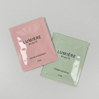 Sachet liquide cosmétique personnalisé imprimé, en plastique métallisé, feuille d'aluminium, mini-sachet scellable pour crème visage 1ml 3ml 5ml 10ml, pochette échantillon cosmétique