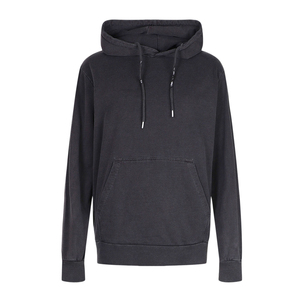 Unisex Oversized Hooded Sweatshirt Regular Sleeve Cotton French Terry <b>Tie</b>-Dye Casual Fit Autumn Wear <b>Black</b> Streetwear Acid Wash - Product Image 6
