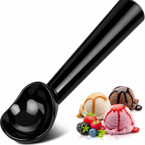 Cuillère à glace noire antiadhésive, anti-gel, en métal durable, pour desserts glacés, usage domestique - Product Image 1