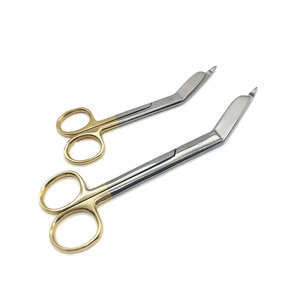 Ciseaux chirurgicaux à poignée dorée en acier inoxydable pour pansements, ciseaux Lister pour soins infirmiers, pansements médicaux, traumatismes et premiers secours d'urgence - Product Image 1