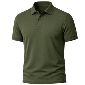 Polo en coton pour homme à manches courtes avec poche – Vente en gros - Product Image 3