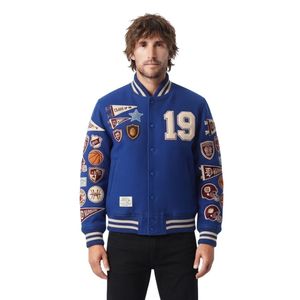 Chaquetas Personalizadas de Lana 100% para Hombre, Estilo Universitario, con Bordado de Letras y Números de Béisbol en Verde Bosque - Product Image 6