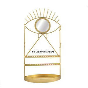 Exhibidor de Joyería con Forma de Ojo, Acabado Dorado, Estilo Art Deco, Decoración Multifuncional para Sala de Estar - Product Image 1