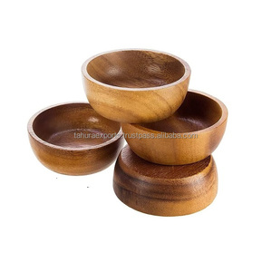 Best Selling 2026 Wood Serving Bowls in Customized Shape Size and Finishes for Home Tabletop Decoration and Party Supplies - Product Image 1