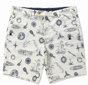 Pantalones Cortos Bermuda Oxford de Algodón para Hombre, Cintura Media, Cierre de Botones, Estilo Casual, con Bolsillos - Product Image 1