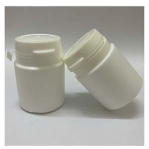 Botella Cilíndrica de Plástico PE Blanca APS C0320 con Fondo Plano y Tapa de Rosca para Uso Cosmético Líquido/en Tabletas, Impresión Personalizable - Product Image 1