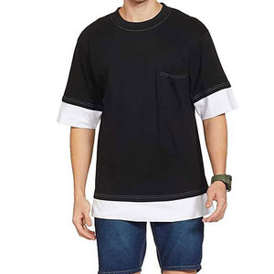 T-shirt Homme Coupe Décontractée Oversize en Coton Premium Col Rond Streetwear Faible MOQ Fournisseur en Gros OEM ODM - Product Image 1