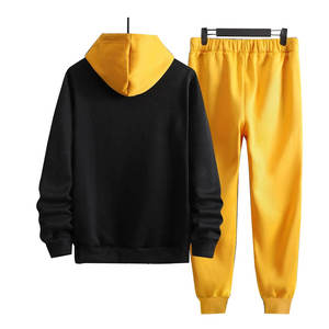 Conjunto de 2 piezas de pantalones y sudadera con capucha, chándal de felpa, estilo holgado, cortavientos, chándal para hombre. - Product Image 5