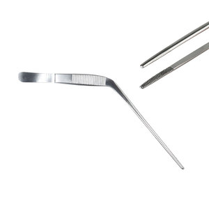 Medical Uses Customized Logo Stainless Steel Surgical Adson-Brown Tissue and Grasping Forceps 12 cm / 4.7", curved, 7x7 <b>Teeth</b> - Product Image 2