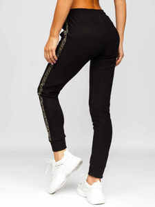 Women's <b>Black</b> <b>Skinny</b> Full-Length Fleece <b>Cargo</b> <b>Pants</b> with Elastic High Waist Zipper Fly Workwear Winter - Product Image 2