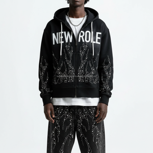 Chándal Unisex con Pedrería, Talla Grande, con Capucha, Personalizado, OEM, Venta al Por Mayor - Product Image 1