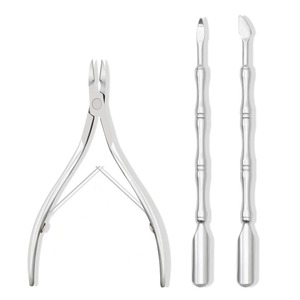 Juego de 3 Piezas de Cortaúñas Profesionales de Acero Inoxidable, Tijeras, Pinzas, Empujador de Cutículas Multifunción, Herramientas para el Cuidado de las Uñas - Product Image 1