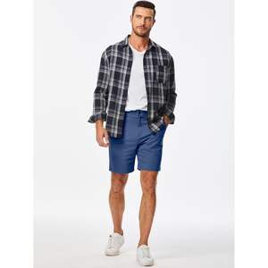 Custom <b>Men's</b> Classic-Fit 7\" Chino <b>Shorts</b> Summer Stretch Waist Cotton Twill Casual <b>Dress</b> <b>Shorts</b> with Pockets XS Sporty Style - Product Image 5