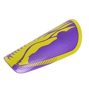 Protège-tibias de sport à motif flamme jaune et violet, impression par sublimation, matériau PP, équipement de protection pour adultes - Product Image 4