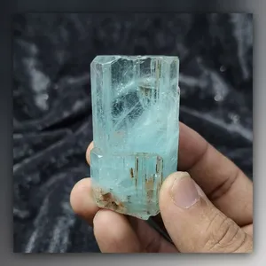 Cristal d'aigue-marine bleu ciel de Karur, pierre précieuse naturelle polie, personnalisée, pour la méditation, la guérison des chakras, l'énergie positive, les vibrations positives BAITHU - Product Image 3