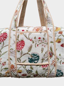 Large Capacity Floral Jacquard <b>Weekender</b> Duffel <b>Bag</b> Women <b>Travel</b> Tote - Product Image 2