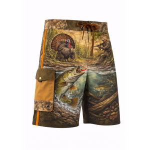 Pantalones Cortos de Pesca de Secado Rápido con Estampado de Camuflaje Digital para Hombre, Marca Privada - Product Image 1