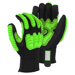 OEM Wholesale TPR Gloves Genuine Leather Spandex Anti Cut Work Gloves Palm Grip Industrial Safety Use TPR Impact Mechanic Gloves - Product Image 4